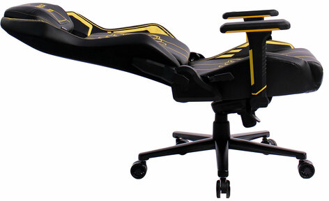 Кресло BRABIX PREMIUM "Tanos GM-180", мультиблок, 4D подлокотники, литой поролон, черное/желтое, 532953