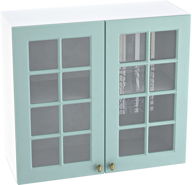 Шкаф верхний с 2 створками со стеклом Кухня Прованс ШВС 800