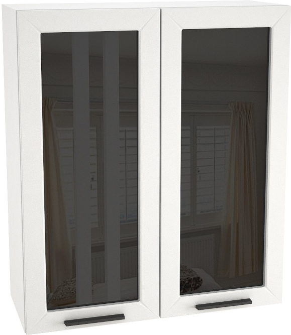 Шкаф верхний высокий со стеклом с 2 ств. ШВС 809 Глетчер