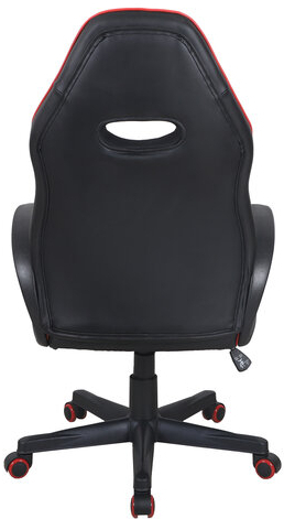 Кресло компьютерное BRABIX "Flame GM-004", экокожа, черное/красное, 532499