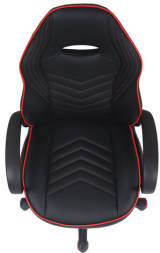 Кресло компьютерное BRABIX "Flame GM-004", экокожа, черное/красное, 532499