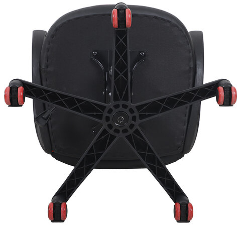 Кресло компьютерное BRABIX "Flame GM-004", экокожа, черное/красное, 532499