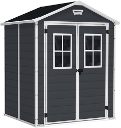 Сарай Манор 6x5DD (two windows at the front) (Manor 6x5DD), серый