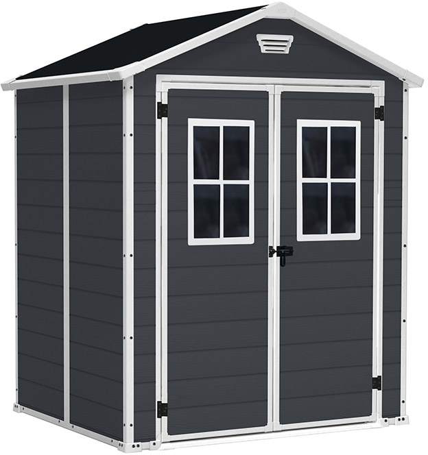 Сарай Манор 6x5DD (two windows at the front) (Manor 6x5DD), серый