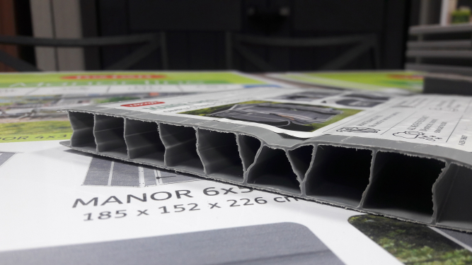 Сарай Манор 6x5DD (two windows at the front) (Manor 6x5DD), серый