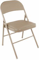 Стулья складные BRABIX "Golf Plus CF-003" КОМФОРТ, КОМПЛЕКТ 4шт., бежевый каркас, кожзам бежевый, 533033