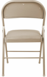 Стулья складные BRABIX "Golf Plus CF-003" КОМФОРТ, КОМПЛЕКТ 4шт., бежевый каркас, кожзам бежевый, 533033