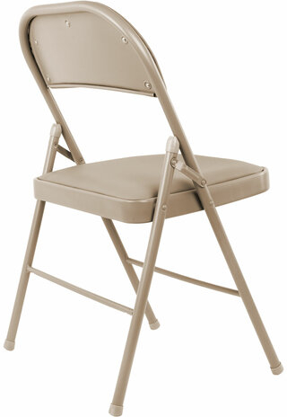 Стулья складные BRABIX "Golf Plus CF-003" КОМФОРТ, КОМПЛЕКТ 4шт., бежевый каркас, кожзам бежевый, 533033