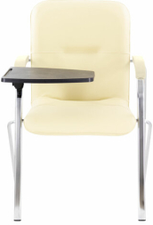 Кресло со столом BRABIX "Samba CF-108 BOX-2", хром каркас, кожзам бежевый, разобрано, 533219