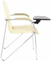 Кресло со столом BRABIX "Samba CF-108 BOX-2", хром каркас, кожзам бежевый, разобрано, 533219