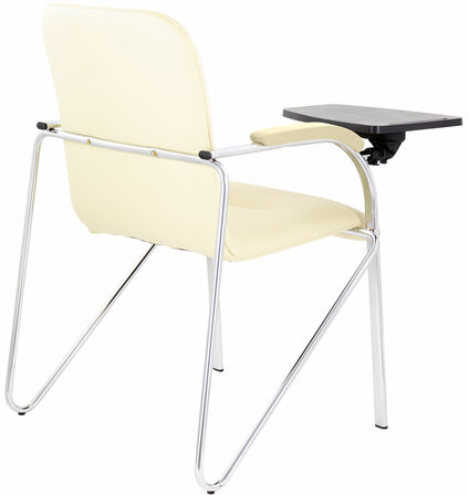 Кресло со столом BRABIX "Samba CF-108 BOX-2", хром каркас, кожзам бежевый, разобрано, 533219