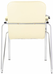 Кресло со столом BRABIX "Samba CF-108 BOX-2", хром каркас, кожзам бежевый, разобрано, 533219