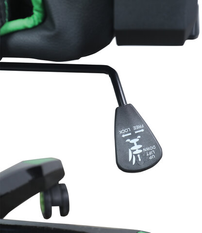 Кресло компьютерное BRABIX "GT Carbon GM-120", две подушки, экокожа, черное/зеленое, 531929