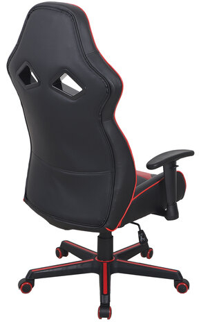 Кресло компьютерное BRABIX "Storm GM-006", регулируемые подлокотники, экокожа, черное/красное, 532500