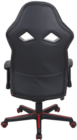 Кресло компьютерное BRABIX "Storm GM-006", регулируемые подлокотники, экокожа, черное/красное, 532500
