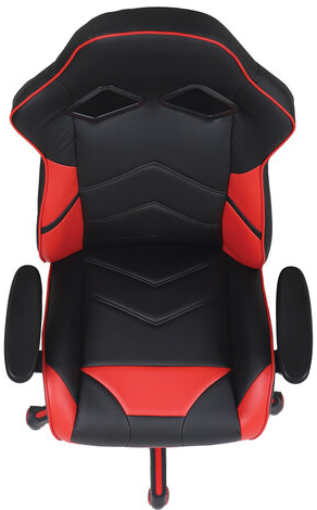 Кресло компьютерное BRABIX "Storm GM-006", регулируемые подлокотники, экокожа, черное/красное, 532500