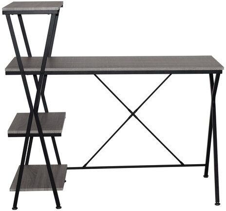 Стол на металлокаркасе BRABIX "LOFT CD-004", 1200х535х1110 мм, 3 полки, цвет дуб антик, 641219