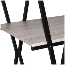 Стол на металлокаркасе BRABIX "LOFT CD-004", 1200х535х1110 мм, 3 полки, цвет дуб антик, 641219