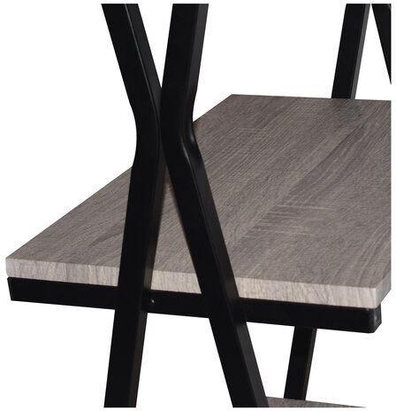 Стол на металлокаркасе BRABIX "LOFT CD-004", 1200х535х1110 мм, 3 полки, цвет дуб антик, 641219