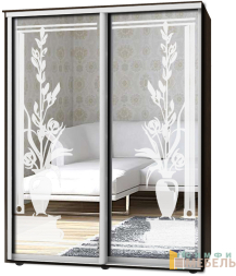 Шкаф-купе 2х дв Стандарт Пескоструй № 48+48