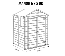 Сарай Манор 6x5DD (Manor 6x5DD), серый