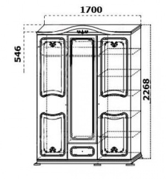 Шкаф Азалия (3-х дв.) Кубань мебель