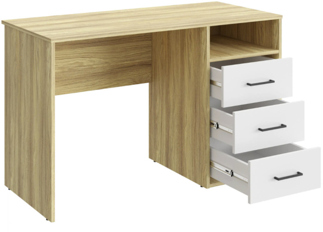 Стол Оскар ОС-20 блэквуд ячменный/белый структурный