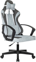 Кресло компьютерное BRABIX ''Forcer GM-127'', 2 подушки, ткань, серое/светло-голубое, 533214