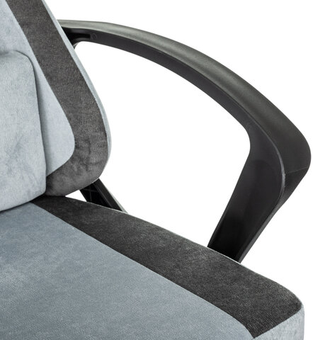 Кресло компьютерное BRABIX ''Forcer GM-127'', 2 подушки, ткань, серое/светло-голубое, 533214