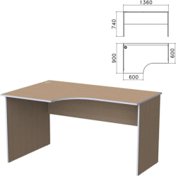 Стол письменный эргономичный Бюджет левый