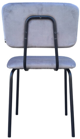 Стулья BRABIX "Dream CF-090", КОМПЛЕКТ 4 шт., черный каркас, ткань серая, 533252