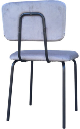 Стулья BRABIX "Dream CF-090", КОМПЛЕКТ 4 шт., черный каркас, ткань серая, 533252