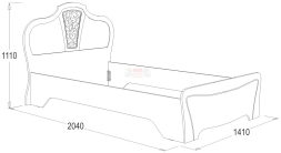 Кровать Ольга 12 (МДФ)