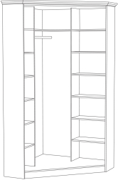 Шкаф для одежды Ливерпуль 13.124