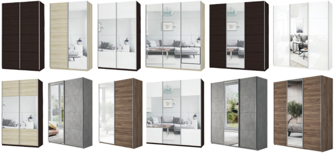 Шкаф-купе Прайм 3-х дверный (Стекло белое) Серый диамант