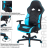 Кресло компьютерное BRABIX "Storm GM-006", регулируемые подлокотники, экокожа, черное/голубое, 532501