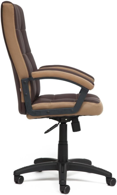 Кресло TRENDY кож/зам/ткань, коричневый/бронзовый, 36-36/21