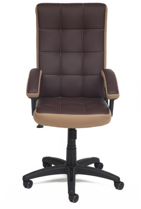 Кресло TRENDY кож/зам/ткань, коричневый/бронзовый, 36-36/21