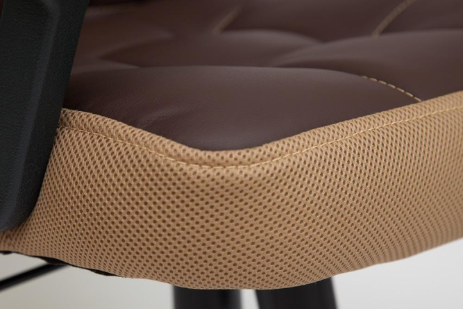 Кресло TRENDY кож/зам/ткань, коричневый/бронзовый, 36-36/21
