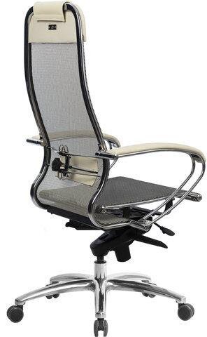 Кресло офисное МЕТТА "SAMURAI" S-1.04, сверхпрочная ткань-сетка, бежевое