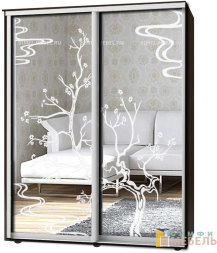 Шкаф-купе 2х дв Стандарт Пескоструй № 35