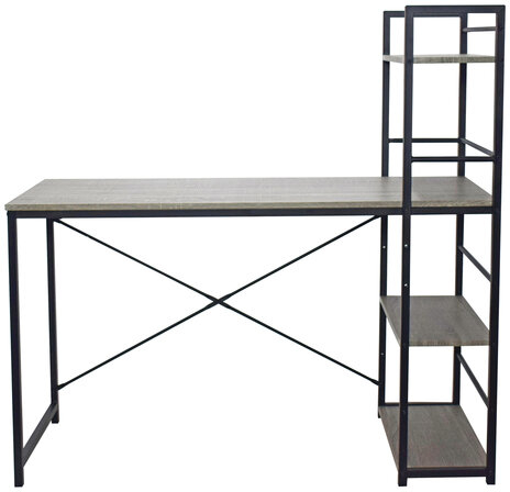 Стол на металлокаркасе BRABIX "LOFT CD-005", 1200х520х1200 мм, 3 полки, цвет дуб антик, 641222