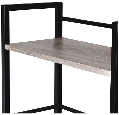 Стол на металлокаркасе BRABIX "LOFT CD-005", 1200х520х1200 мм, 3 полки, цвет дуб антик, 641222