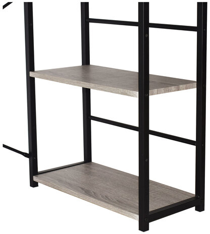 Стол на металлокаркасе BRABIX "LOFT CD-005", 1200х520х1200 мм, 3 полки, цвет дуб антик, 641222