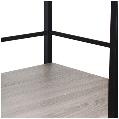 Стол на металлокаркасе BRABIX "LOFT CD-005", 1200х520х1200 мм, 3 полки, цвет дуб антик, 641222