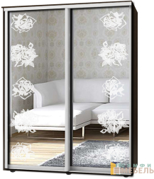 Шкаф-купе 2х дв Стандарт Пескоструй № 52+52