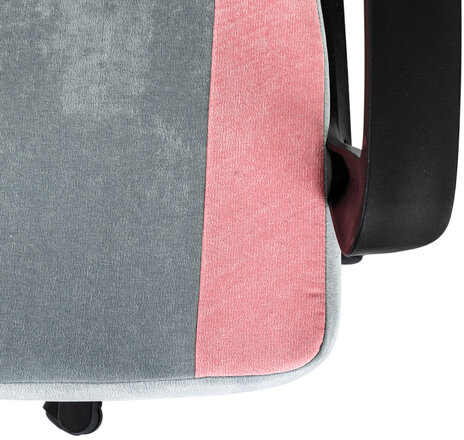 Кресло компьютерное BRABIX ''Forcer GM-127'', 2 подушки, ткань, розовое/серое, 533215