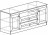 Тумба под ТВ 1600 "Инна" 608 (денвер темный)