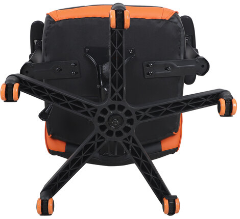 Кресло компьютерное BRABIX "Storm GM-006", регулируемые подлокотники, экокожа, черное/оранжевое, 532502