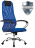 Кресло офисное МЕТТА "SU-B-8" хром, ткань-сетка, сиденье мягкое, синее